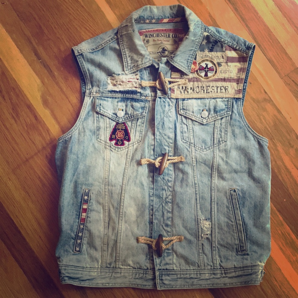Men’s American Vintage Style Denim Vest